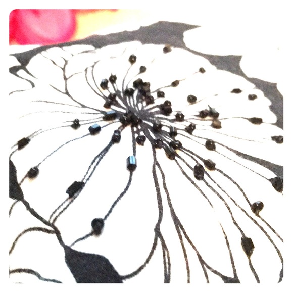 Gap Capri Pants Floral print beaded detail - Picture 5 of 6